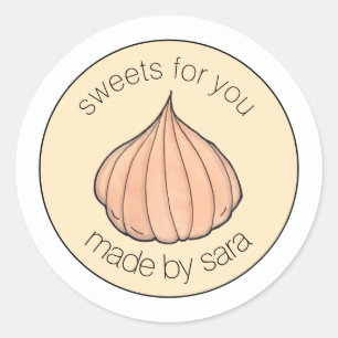 Sticker Rond Maquette de noix de coco Mithai Indian Sweet