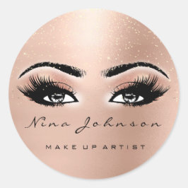 Sticker Rond Maquillage Artiste Beauté Peach Spark Parties scin