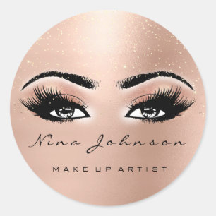 Sticker Rond Maquillage Artiste Beauté Peach Spark Parties scin