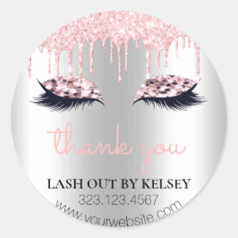 Sticker Rond Maquillage Artiste Lashes Platine & Parties scinti