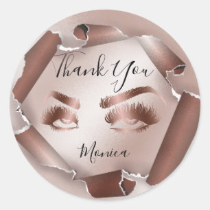 Sticker Rond Maquillage artiste rouleau Oeil Brown Oeil Beauté 