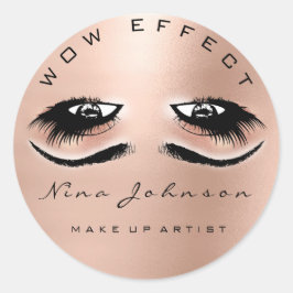 Sticker Rond Maquillage Artiste Wow Effet Étincelle Étincelle O