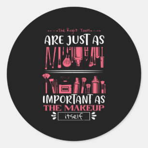 Sticker Rond Maquillage - Les bons outils pour le maquillage