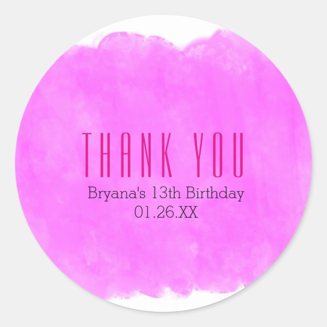 Sticker Rond Maquillage Splotch Beauté Anniversaire Fête Favori (Devant)
