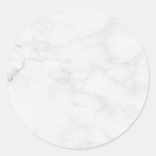 Sticker Rond Marbre Blanc Élégant Modèle Vierge Moderne