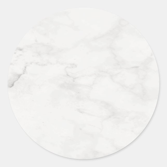Sticker Rond Marbre Blanc Élégant Modèle Vierge Moderne (Devant)