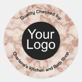 Sticker Rond Marbre Brown rustique