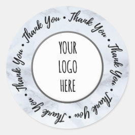 Sticker Rond Marbre gris ・ Marbre gris Merci