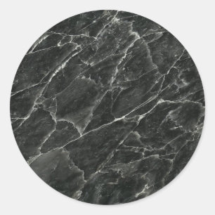 Sticker Rond Marbre noir