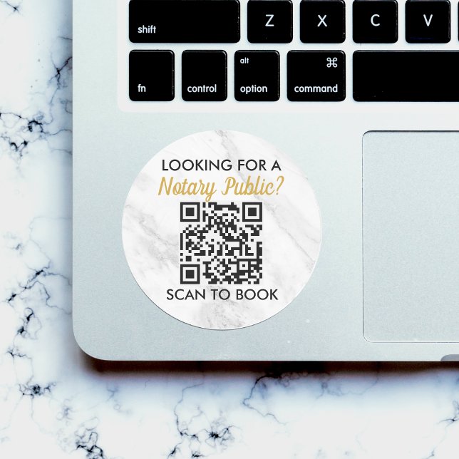 Sticker Rond Marbre professionnel Marque Ajouter un notaire de  (Créateur téléchargé)