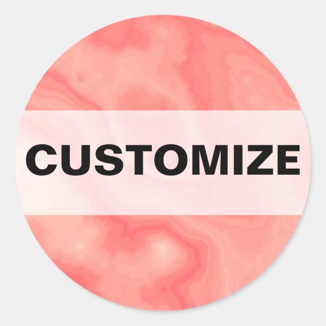 Sticker Rond Marbre rose (Devant)