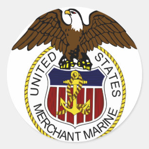 Sticker Rond Marchand Marine Seal des États-Unis