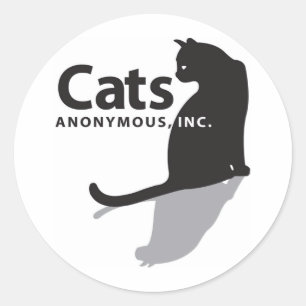 Sticker Rond Marchandises anonymes de logo de chats