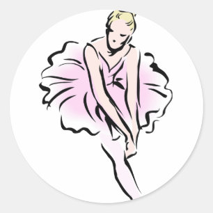 Sticker Rond Marchandises de danseur classique