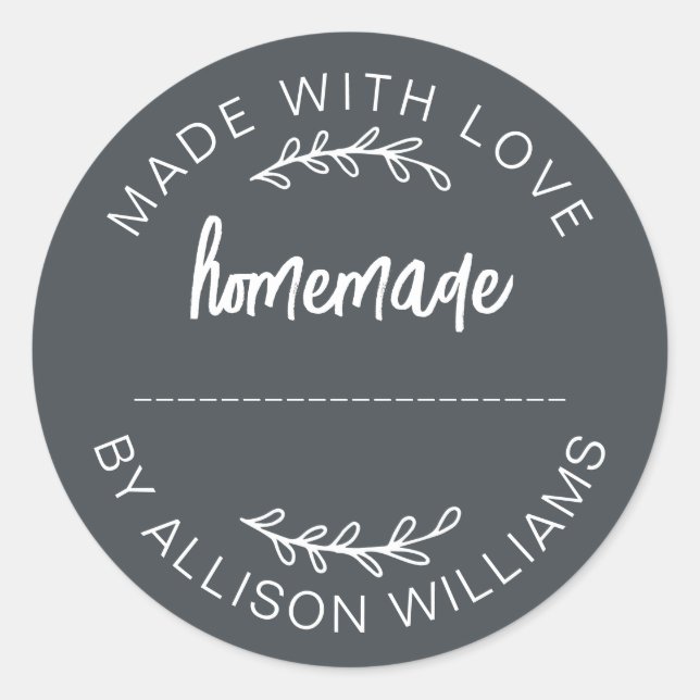 Sticker Rond Marchandises faites maison confiture Cookies Hors- (Devant)