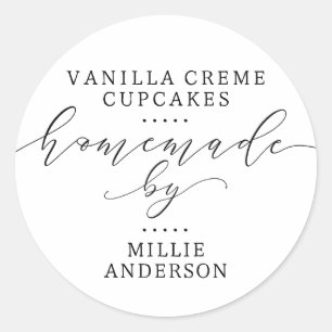Sticker Rond Marchandises faites maison - Pâtisserie