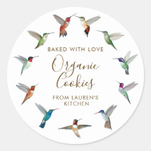 Sticker Rond Marchandises faites maison pour colibris