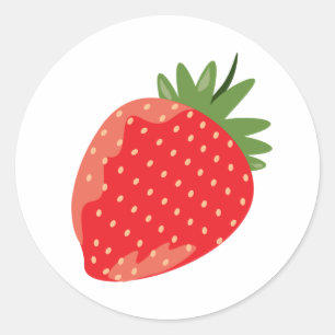 Sticker Rond Marchands de fraises