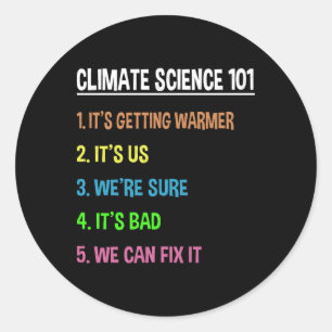 Sticker Rond Marche scientifique - Un don Jour des terres pour