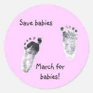 Sticker Rond Marcher pour une cause