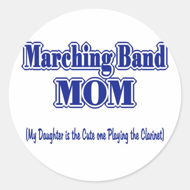 Sticker Rond Marching Band Maman/ Clarinet (Devant)