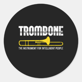 Sticker Rond Marching Band Tromboniste Jazz Musicien Trombone