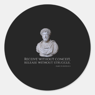 Sticker Rond Marcus Aurelius - Rome antique Philosophie stoïque