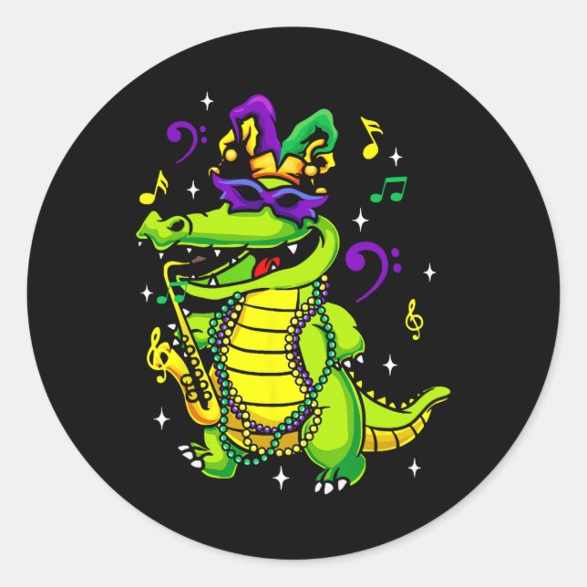 Sticker Rond Mardi gras (Devant)
