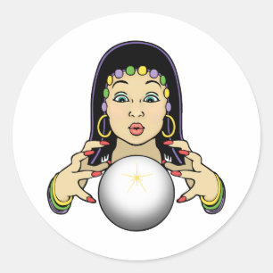 Sticker Rond Mardi Gras Fortune