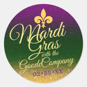 Sticker Rond Mardi Gras Mardi Mardi Mardi Gras Fête Faveur So