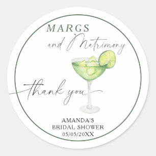 Sticker Rond Margarita Aquarelle Merci Enterrement de vie de je