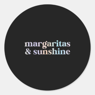 Sticker Rond Margarita Sunshine Cinco De Mayo Summer Beach Vaca