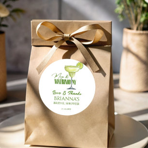 Sticker Rond Marges et douche matrimoniale monogrammed