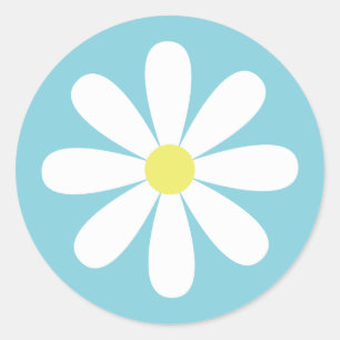 Sticker Rond Marguerite lunaire