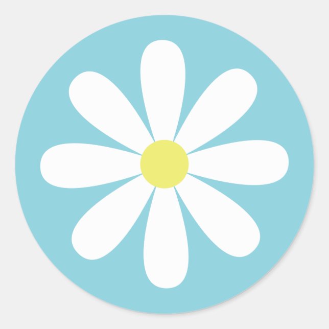 Sticker Rond Marguerite lunaire (Devant)
