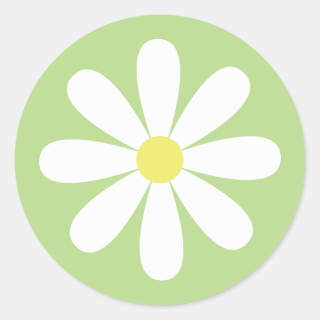 Sticker Rond Marguerite lunaire (Devant)
