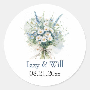 Sticker Rond Marguerites Rustiques & Fleurs Sauvages du Jean Dé