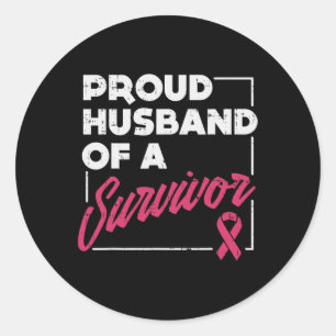 Sticker Rond Mari De Survivant Sensibilisation Au Cancer Du Sei