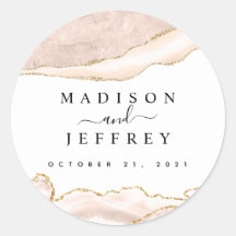 Mariage Agate Blush & Gold Parties scintillant