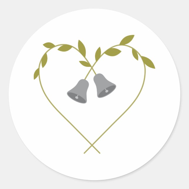 Sticker Rond Mariage Bells (Devant)