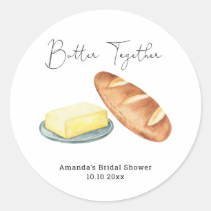 Sticker Rond Mariage Beurre Ensemble Baby Shower 