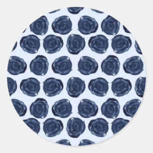 Sticker Rond Mariage Campagnard Chic aux Vignes de Rose Aquarel