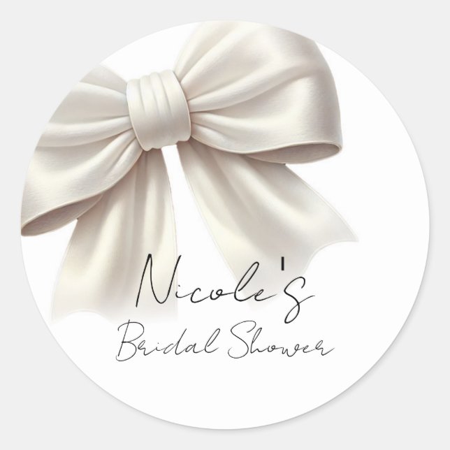 Sticker Rond Mariage Champagne Perle Ivoire Blanche Noce (Devant)