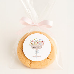 Sticker Rond Mariage champêtre avec champagne