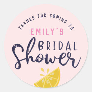 Sticker Rond Mariage civil avec citronnade rose