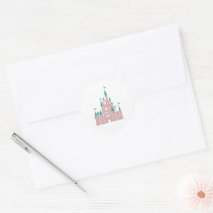 Sticker rond Mariage classique Princess Castle