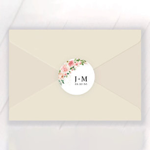 Sticker rond Mariage classique Roses Roses Roses R