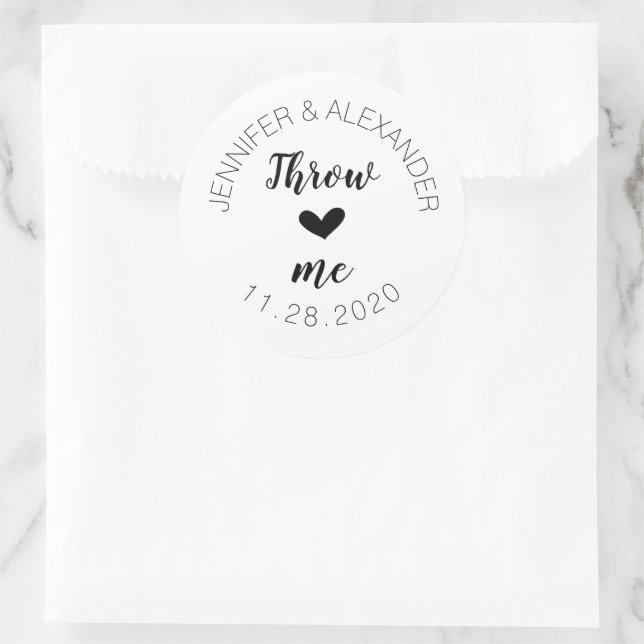 Sticker Rond Mariage Confetti (Sac)