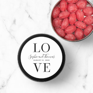 Sticker Rond Mariage d'amour élégant moderne