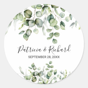 Sticker Rond Mariage dans la verdure